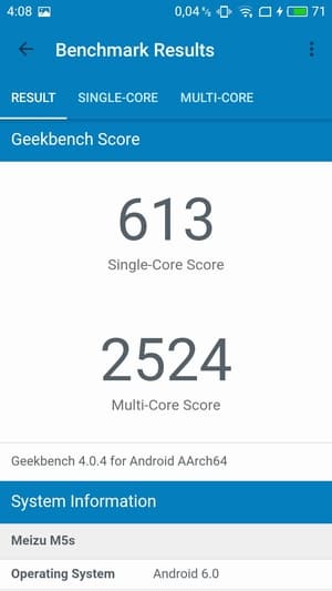 Смартфон Meizu M5s