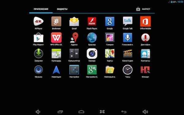 Операционная система планшета Zifro ZT-1001KB