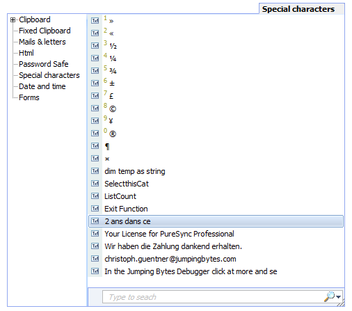 Редактор текстовых модулей в Clipboard Master