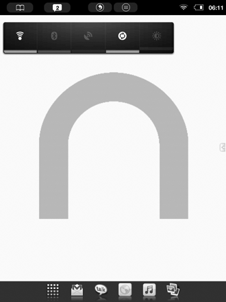 скриншот экрана Nook Touch