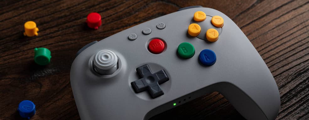 Для поклонников Nintendo 64: открылся предзаказ на контроллера 8BitDo 64 в классическом сером цвете
