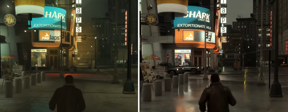 Графику фанатского RTX-ремастера GTA IV сравнили с оригиналом