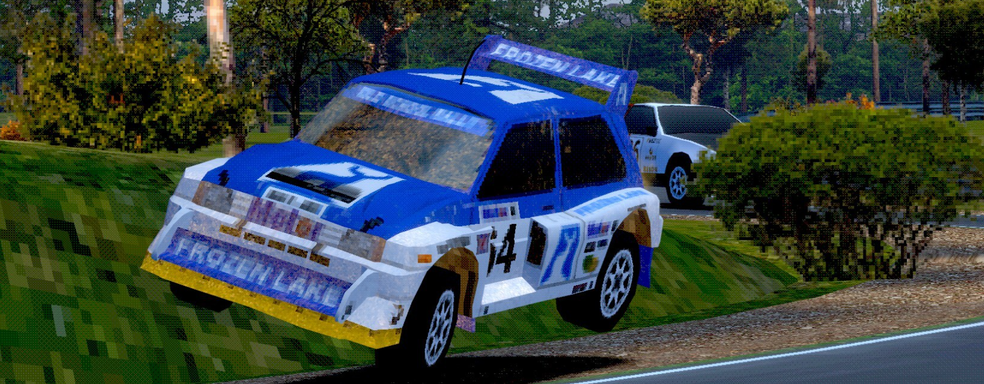 В Steam и на консолях вышла полная версия Old School Rally — гонки с графикой в духе PlayStation 1