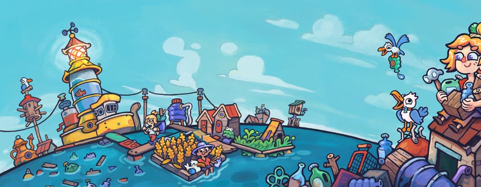 Выживание среди воды и мусора. Обзор градостроительного симулятора Flotsam