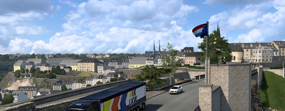 Разработчики Euro Truck Simulator 2 показали переделанный Люксембург — новые скриншоты обновления Бенилюкса