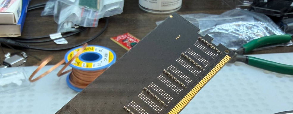 Россиянин собрал планку DDR5 — себестоимость 17 тысяч рублей и она работает в играх