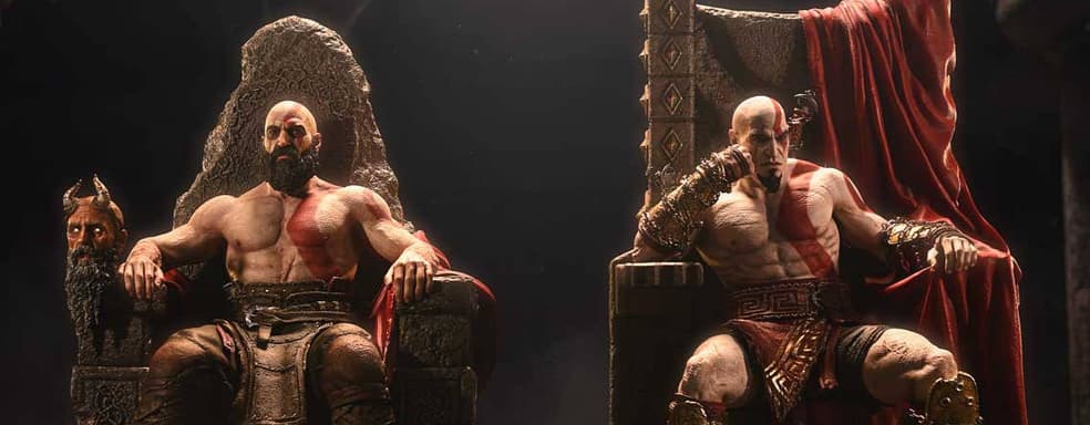 Статуи молодого и старого Кратоса из God of War Ragnarok удастся предзаказать 22 января
