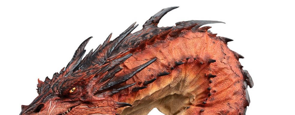 Weta Workshop relanzará el busto de Smaug de "El Hobbit": el regreso del dragón escupe fuego