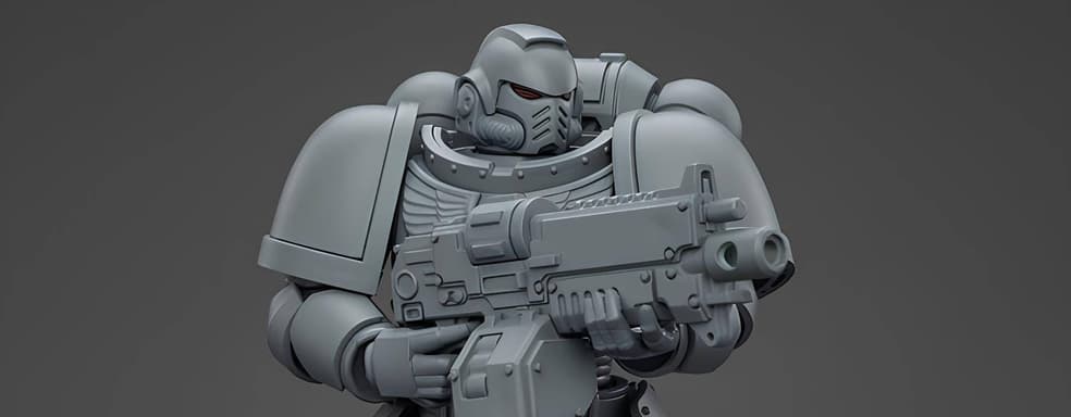 JoyToy опубликовала обзорный ролик фигурки нераскрашенного космодесантника из Warhammer 40,000: Space Marine 2