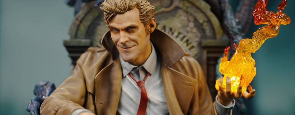 Детектив-оккультист из вселенной DC: Sideshow Collectibles показала распаковку и сборку статуи Джона Константина