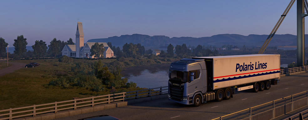 Сложные названия церквей «страны огня и льда» в Euro Truck Simulator 2. Новые скриншоты дополнения про Исландию.