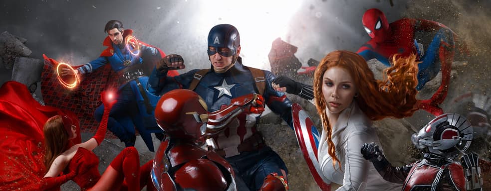 Раскол среди супергероев: косплееры воплотили образы персонажей из фильма «Первый мститель: Противостояние»