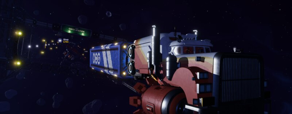 «Euro Truck в космосе» получила крупное обновление — в Star Trucker добавили поддержку рулей, камеры скорости и юбилейный тортик