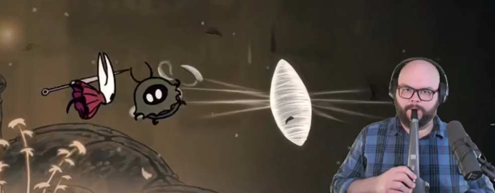 Hollow Knight SIlksong прошли на 100%, используя саксофон вместо контроллера