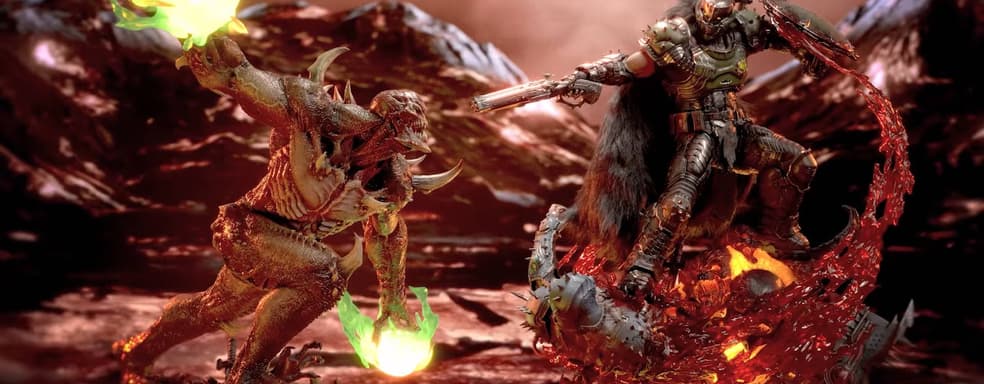 (18+) Prime 1 Studio показала статуи Палача Рока и Импа-сталкера из шутера Doom: The Dark Ages