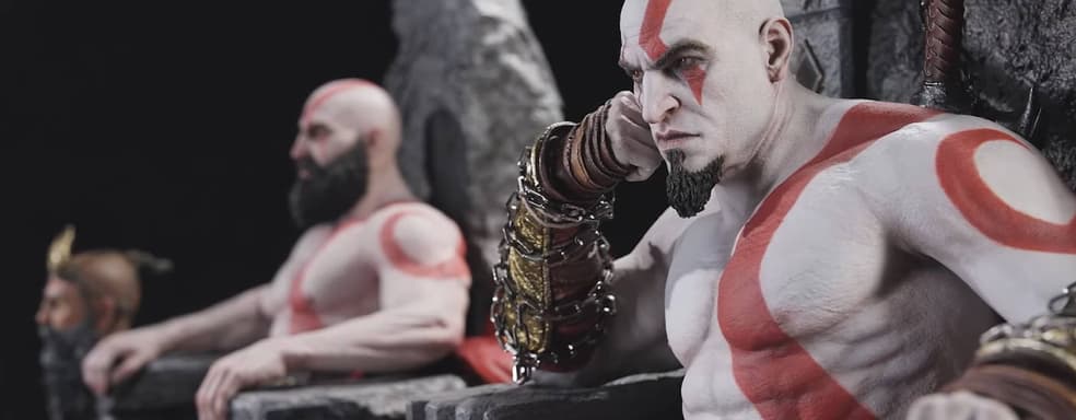 Prime 1 Studio представила статуи молодого и старого Кратоса из дополнения Valhalla для God of War: Ragnarok