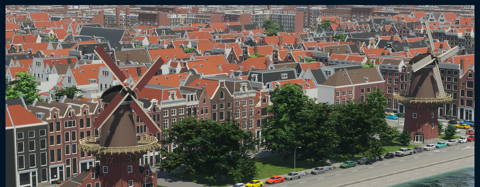 Для Cities Skylines 2 вышел бесплатный набор с архитектурой Нидерландов и модульным кладбищем