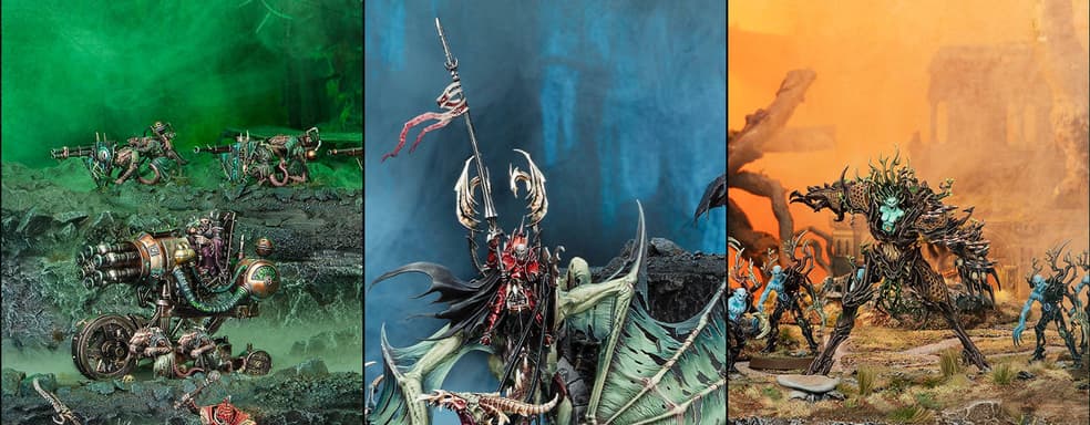 Авторы Warhammer Age of Sigmar показали батлфорс-коробки с сильванетами, скавенами, вампирами и трогготами