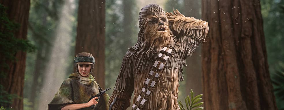 Iron Studios Opens Pre-Order for Chewbacca and Tokkat Statue from \"Star Wars: Episode VI – Return of the Jedi\"