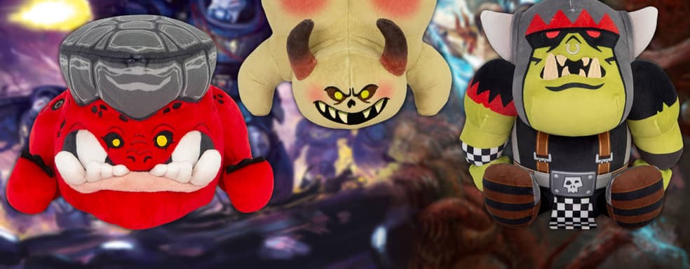 Фанаты Warhammer 40,000 и Age of Sigmar смогут обнять плюшевого орка, нурглинга и сквига от TOMY