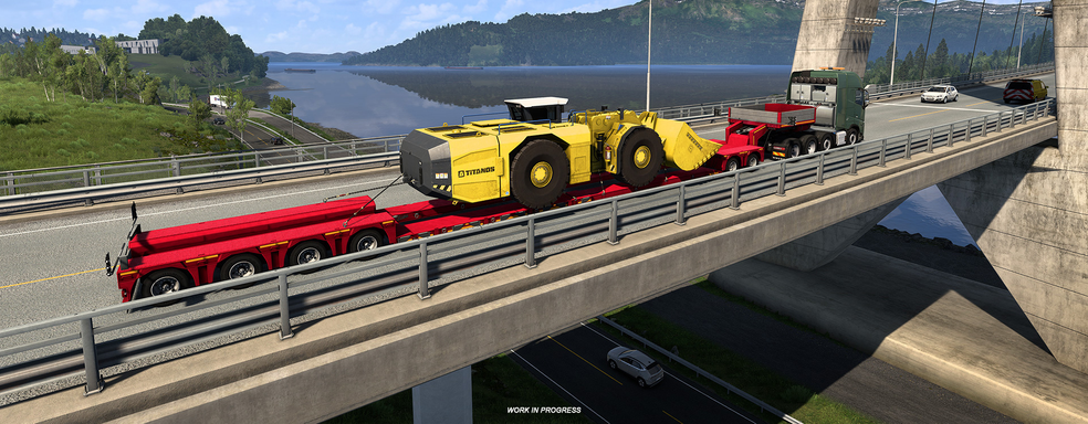 В Euro Truck Simulator 2 добавят новые огромные спецгрузы — подземный погрузчик и лопасти ветряной турбины 