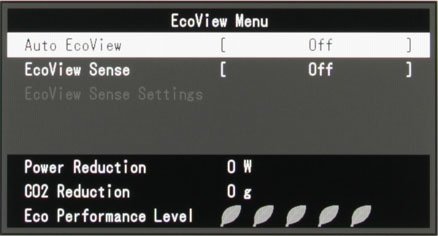 ЖК-монитор Eizo FlexScan EV2736W, меню установок