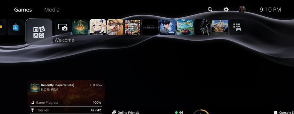 На PS5 появится виджет, который следит за играми
