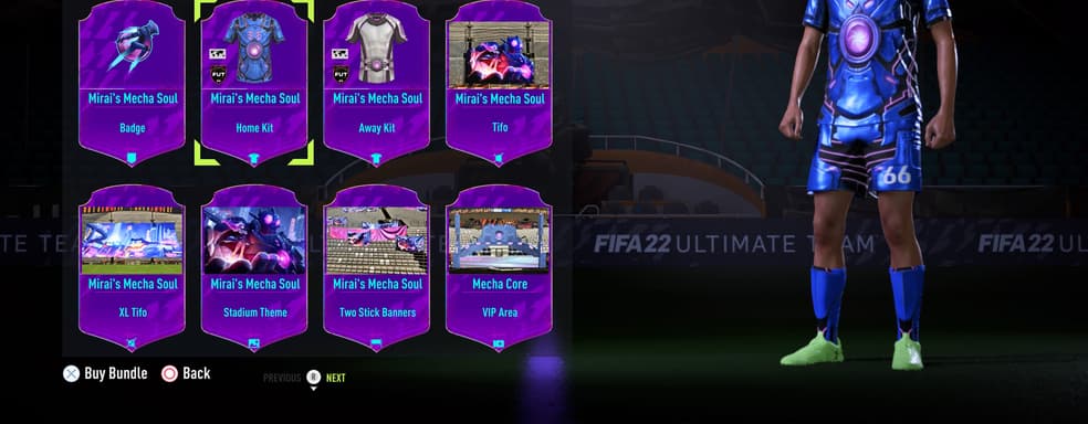 В FIFA 22 Ultimate Team продают косметические вещи в стиле аниме