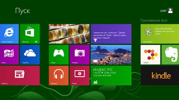 Windows 8 на планшете Acer Iconia Tab W510