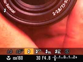 Sony Cyber-shot R1, меню