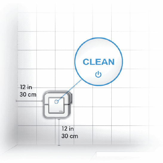 iRobot Braava jet. Схема начала уборки iRobot Braava jet. Схема начала уборки