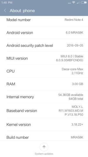 Смартфон Xiaomi Redmi Note 4