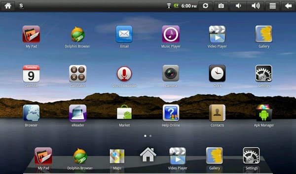 Скриншот FlyTouch 3 SuperPad 2