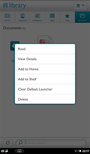 Скриншот Nook Tablet