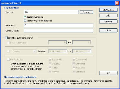 Окно настроек Advanced