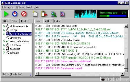 Главное окно Net Vampire