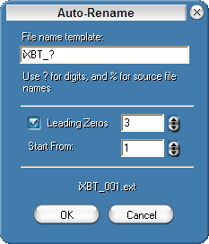 Пакетное переименование файлов в Media Resizer Pro