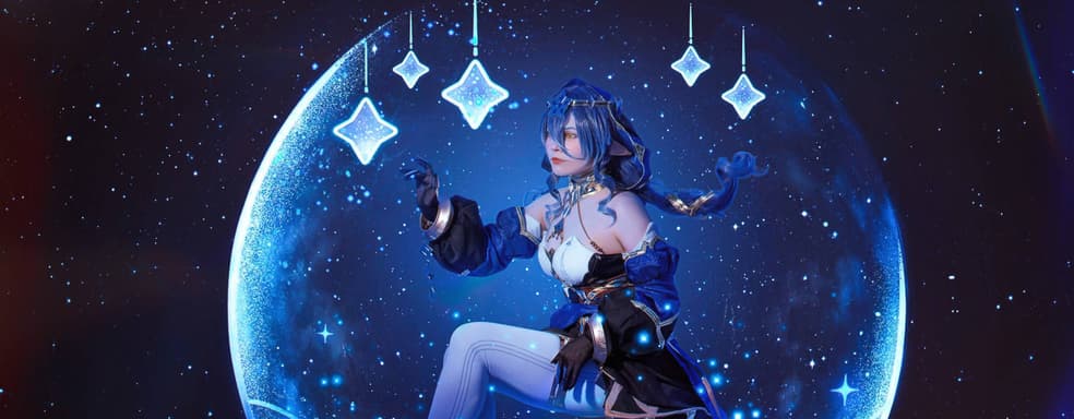 Дивная вечерняя звезда: модель показала косплей Лайлы из Genshin Impact