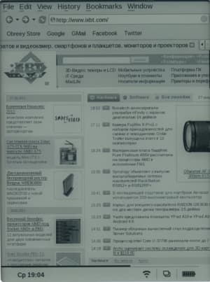 PocketBook Touch — браузер