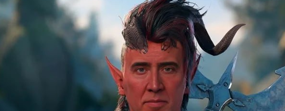Baldur's Gate 3 fan turned all the heroes into Nicolas Cage. Karlach, Shadowheart and other characters tried on a new look