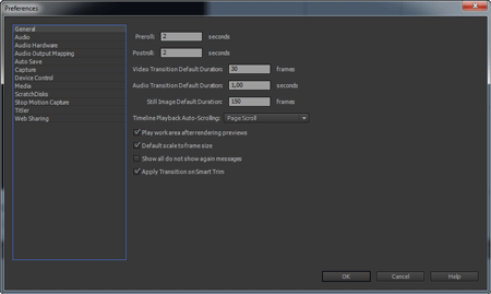 окно видеоредактора Adobe Premiere Elements 10