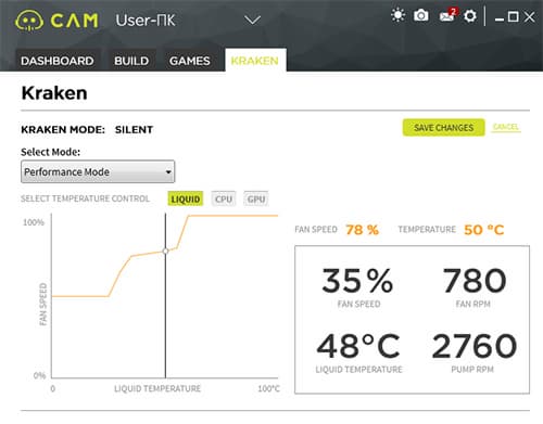СВО NZXT Kraken CAM