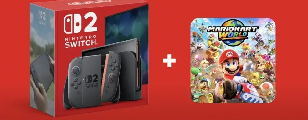 Покупатели бандла Switch 2 с Mario Kart World в некоторых регионах будут получать физическую копию игры