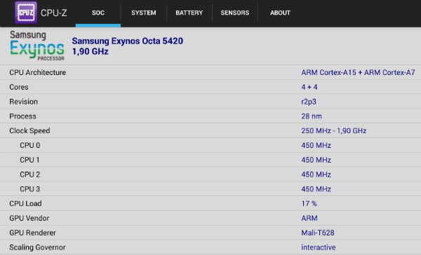 Скриншот Samsung Galaxy Tab S 10.5