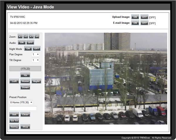 Web-интерфейс IP-камеры TRENDnet TV-IP851WIC Web-интерфейс IP-камеры TRENDnet TV-IP851WIC