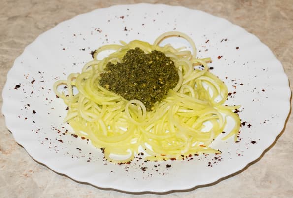 Спагетти из кабачковых спиралей