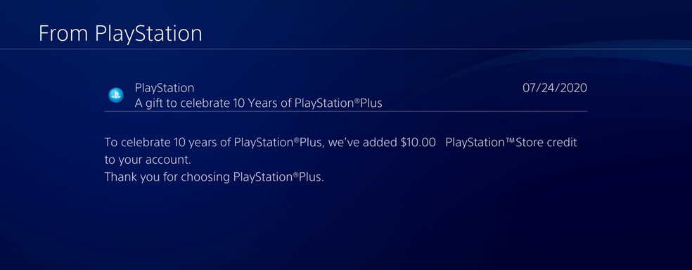PlayStation раздает игрокам деньги в честь юбилея PS Plus