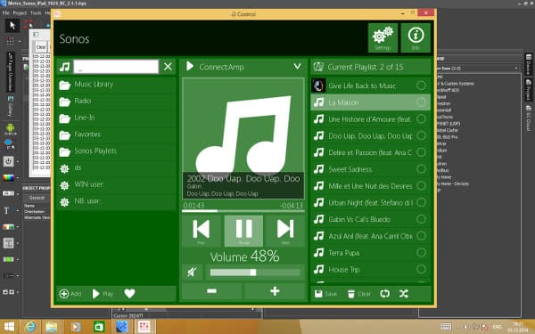 Управление Sonos через iRidium Mobile
