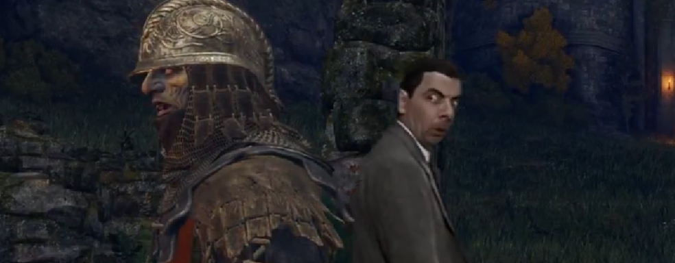 Мистер Бин попал в мир Elden Ring. Опасная прогулка по просторам игры FromSoftware