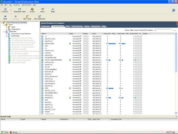 Virtual Center for VMware ESX Server